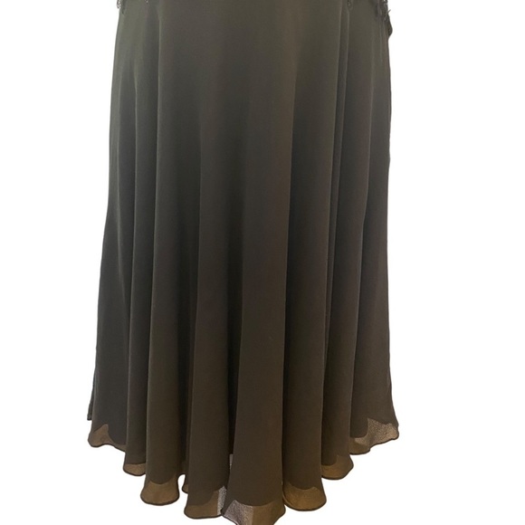 Vintage Tadashi Shoji Silk Beaded Formal Evening Dress Size 4 Cocktail Event - Picture 4 of 12